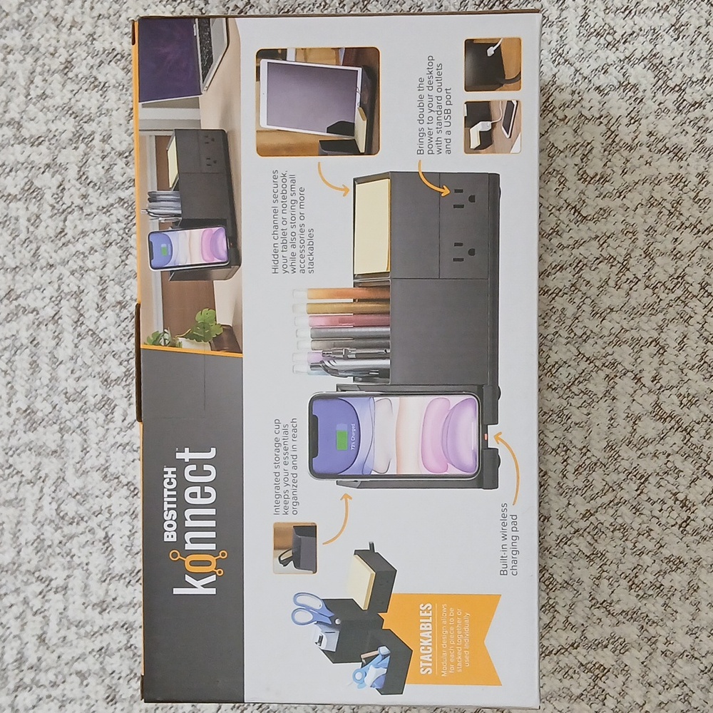Bostitch Konnect Wireless Charging Desk Accessory Kit - Picture 4 of 7